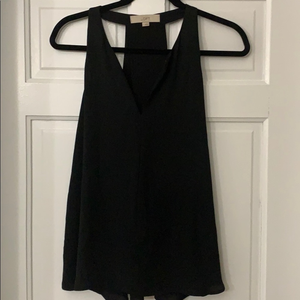 Loft Chiffon Trapeze Sleeveless Blouse
